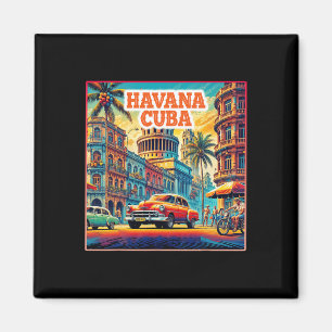 Havana Cuba Shirten Familiereis Toeristische Vinta Magneet