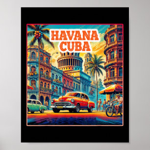 Havana Cuba Shirten Familiereis Toeristische Vinta Poster