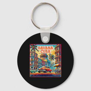 Havana Cuba Shirten Familiereis Toeristische Vinta Sleutelhanger