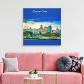Havana Cuba Sky Line Canvas Print (Insitu (Woonkamer))
