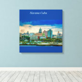 Havana Cuba Sky Line Canvas Print (Insitu (Houten vloer))