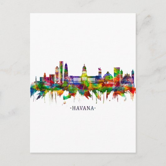 Havana Cuba Skyline Feestdagenkaart (Voorkant)