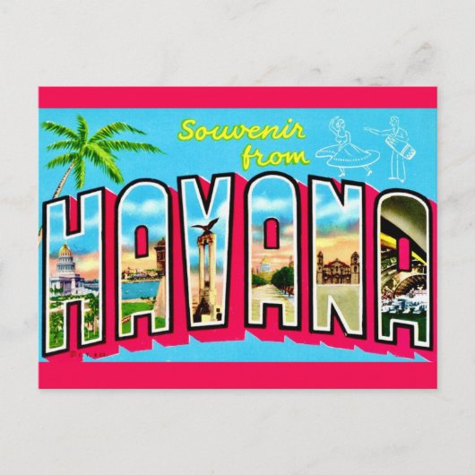 Havana Cuba Souvenir Ansichtkaart Briefkaart (Voorkant)