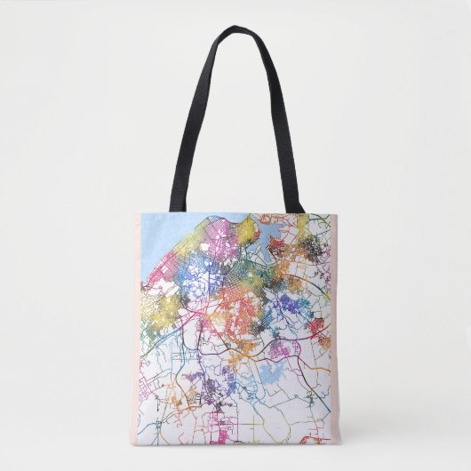 Havana Cuba Stadsplattegrond Tote Bag (Voorkant)
