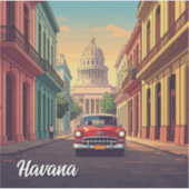 Havana Cuba Sticker (Voorkant)