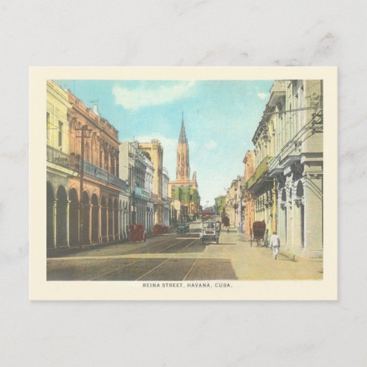  Havana Cuba Street Scene Briefkaart (Voorkant)
