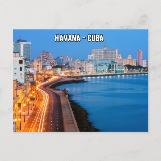 Havana Cuba Travel Briefkaart (Voorkant)