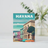 Havana, Cuba - vakantie afbeelding briefkaart (Staand voorkant)