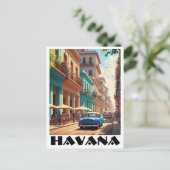 Havana Cuba Vintage Car Briefkaart (Staand voorkant)