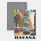 Havana Cuba Vintage Car Magneet (Voorkant / Achterkant)