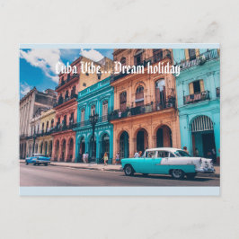 Havana Cuba Vintage Colourful 'Cuba vibe' Briefkaart