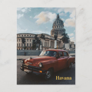 Havana Cuba Vintage Klassieke Auto Feestdagenkaart