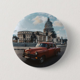 Havana Cuba Vintage Klassieke Auto Ronde Button 5,7 Cm