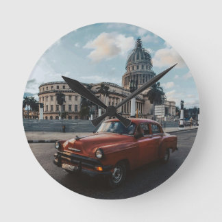 Havana Cuba Vintage Klassieke Auto  Ronde Klok