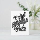 Havana Cuba vintage lettertype kunst. Briefkaart (Staand voorkant)