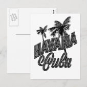 Havana Cuba vintage lettertype kunst. Briefkaart (Voorkant / Achterkant)