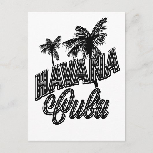 Havana Cuba vintage lettertype kunst. Briefkaart (Voorkant)