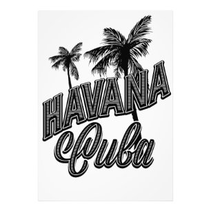 Havana Cuba vintage lettertype kunst. Foto Afdruk
