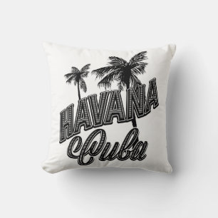 Havana Cuba vintage lettertype kunst. Kussen