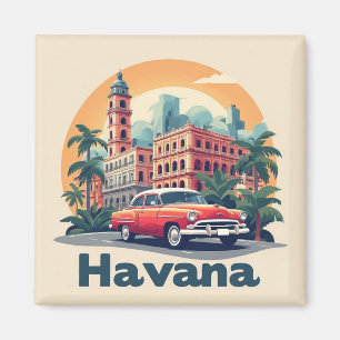 Havana Cuba Vintage Reis Cadeau 🌎 Magneet