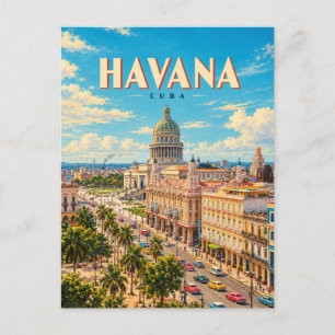 Havana Cuba Vintage Reis Kunst Briefkaart