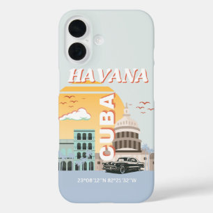Havana Cuba Vintage Travel Art iPhone 16 Hoesje