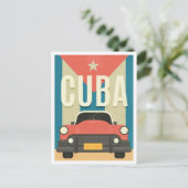 Havana Cuba Vintage Travel Illustratie Briefkaart (Staand voorkant)