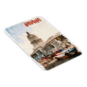 Havana Cuba Vintage Travel Waterverf Magneet (Rechterzijde)
