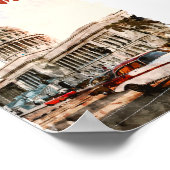 Havana Cuba Vintage Travel Waterverf Poster (Hoek)