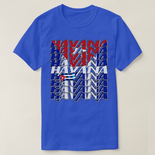 Havana Cuba vlag 3 T-shirt (Design voorkant)