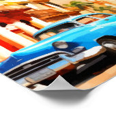 Havana Cuba Waterverf schilderij reizen Poster (Hoek)
