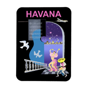 Havana, Dansende Nachten, Vintage Magneet