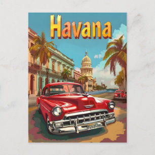 Havana Dreams: Cruise in een vintage auto Briefkaart