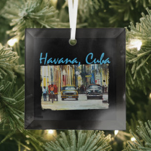 Havana Habana Viejo Cuba Glas Ornament