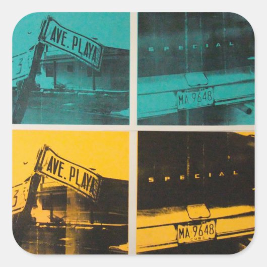Havana II Vierkante Sticker (Voorkant)