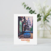 Havana in Cuba - El Capitolo met de oldtimer Briefkaart (Staand voorkant)