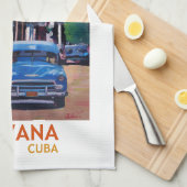 Havana in Cuba - El Capitolo met de oldtimer Theedoek (Quarter Fold)