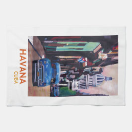 Havana in Cuba - El Capitolo met de oldtimer Theedoek