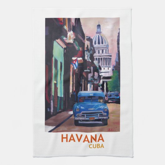 Havana in Cuba - El Capitolo met de oldtimer Theedoek (Verticaal)