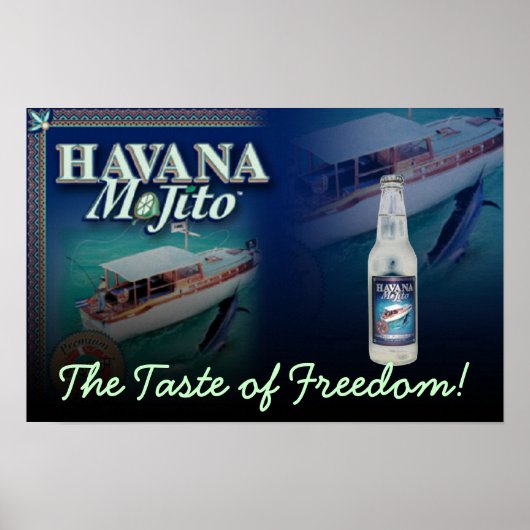 Havana Mojito the Taste of Freedom Canvas Print (Voorkant)
