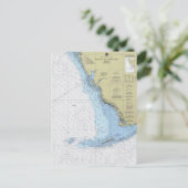 Havana naar Tampa Bay Florida Nautical Chart Postc Briefkaart (Staand voorkant)