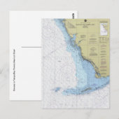 Havana naar Tampa Bay Florida Nautical Chart Postc Briefkaart (Voorkant / Achterkant)