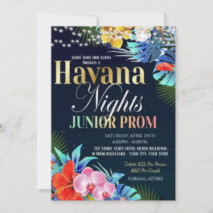 Havana Nacht Junior Prom Uitnodiging