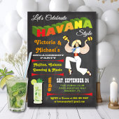 Havana nachten Cubaanse Poster Uitnodiging
