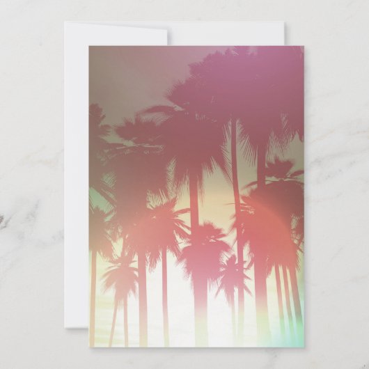 Havana Night Adult Verjaardag Uitnodiging (Achterkant)