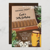 Havana Night Beach Birthday Invitation Kaart (Voorkant / Achterkant)