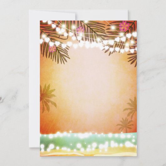 Havana Night in Havana Beach Party Birthday Kaart (Achterkant)