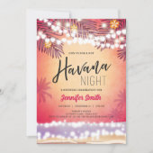 Havana Night in Havana Beach Party Birthday Kaart (Voorkant)