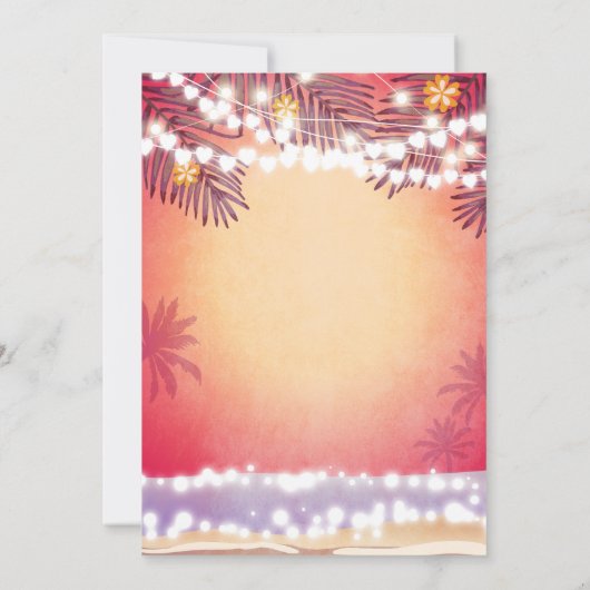 Havana Night in Havana Beach Party Birthday Kaart (Achterkant)