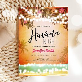 Havana Night in Havana Beach Party Birthday Kaart